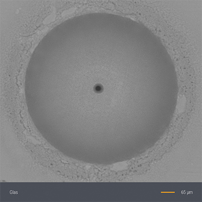 Laser drilling of glass